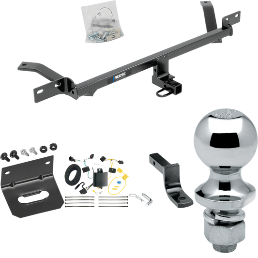 Fits 2015-2021 Volkswagen Golf Trailer Hitch Tow PKG w/ 4-Flat Wiring Harness + Draw-Bar + 1-7/8" Ball + Wiring Bracket (Excludes: Sportwagen & Alltrack Models) By Reese Towpower