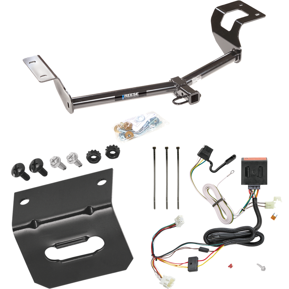 Fits 2012-2016 Honda CR-V Trailer Hitch Tow PKG w/ 4-Flat Wiring Harness + Bracket By Reese Towpower