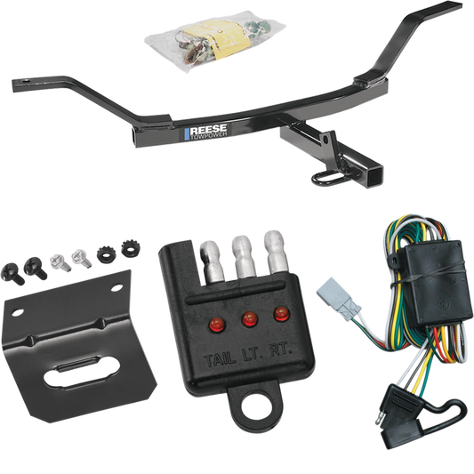 Fits 1997-2001 Honda CR-V Trailer Hitch Tow PKG w/ 4-Flat Wiring Harness + Bracket + Tester By Reese Towpower