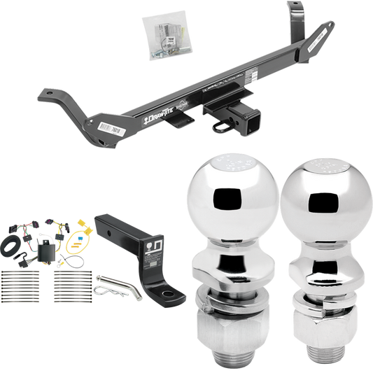 Se adapta al paquete de enganche de remolque BMW X1 2016-2019 con cableado plano de 4 + soporte de bola con caída de 4" + bola de 2" + bola de 2-5/16" de Draw-Tite