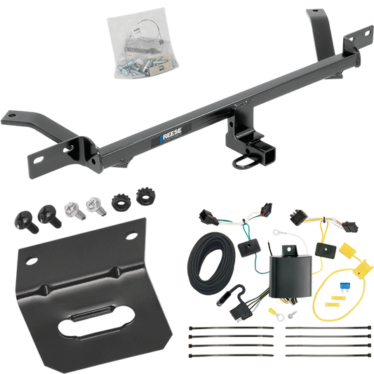 Fits 2015-2021 Volkswagen Golf Trailer Hitch Tow PKG w/ 4-Flat Wiring Harness + Bracket (Excludes: Sportwagen & Alltrack Models) By Reese Towpower