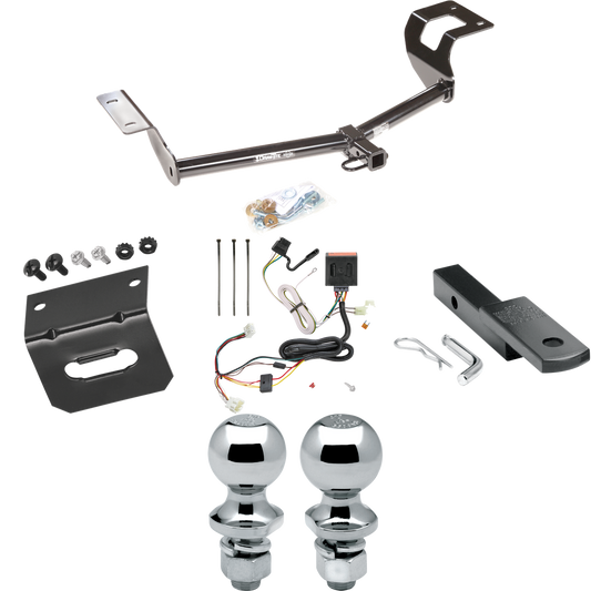 Se adapta al paquete de remolque Honda CR-V 2012-2016 con arnés de cableado de 4 planos + barra de tracción + bola de 1-7/8" + 2" + soporte de cableado de Draw-Tite