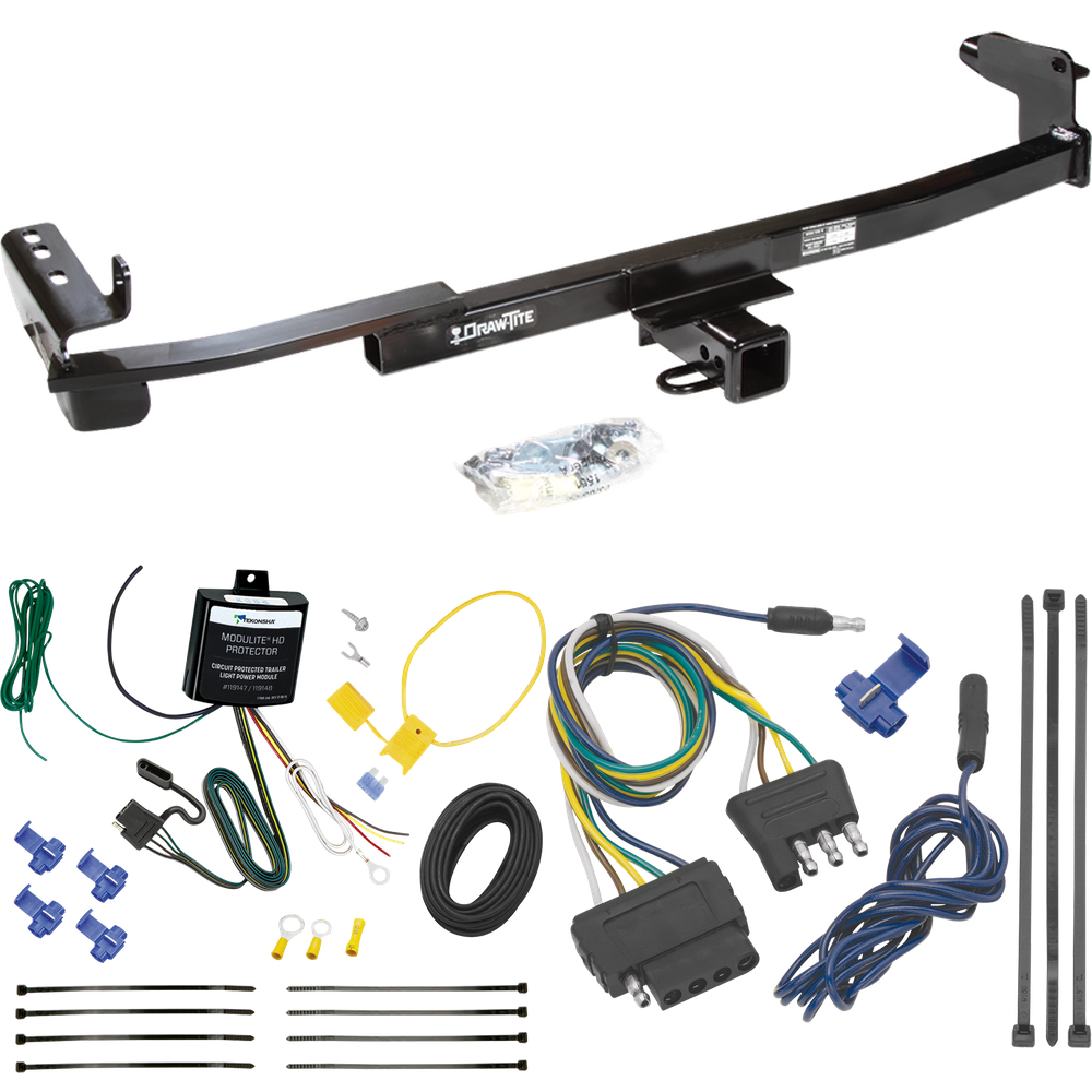 Fits 2005-2007 Mercury Montego Trailer Hitch Tow PKG w/ 5-Flat Wiring Harness By Draw-Tite