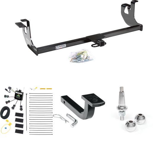 Fits 2010-2013 Volkswagen Golf Trailer Hitch Tow PKG w/ 4-Flat Zero Contact "No Splice" Wiring Harness + Draw-Bar + Interchangeable 1-7/8" & 2" Balls (For 2 Dr. Hatchback, Except R Models) By Draw-Tite