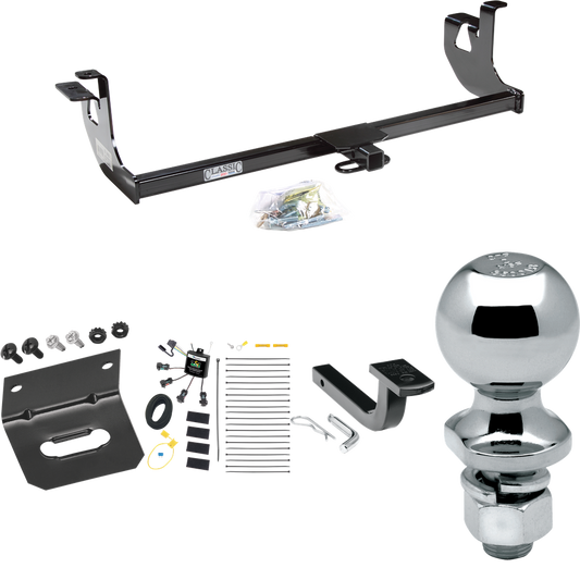 Fits 2010-2013 Volkswagen Golf Trailer Hitch Tow PKG w/ 4-Flat Zero Contact "No Splice" Wiring Harness + Draw-Bar + 2" Ball + Wiring Bracket (For 2 Dr. Hatchback, Except R Models) By Draw-Tite