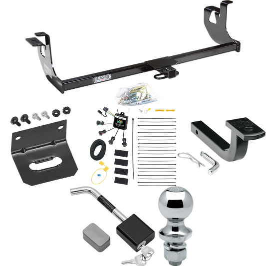 Fits 2006-2009 Volkswagen Rabbit Trailer Hitch Tow PKG w/ 4-Flat Zero Contact "No Splice" Wiring Harness + Draw-Bar + 1-7/8" Ball + Wiring Bracket + Hitch Lock By Draw-Tite