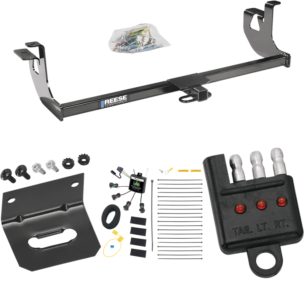 Se adapta al paquete de remolque de enganche de remolque Volkswagen GTI 2007-2009 con arnés de cableado "sin empalme" de 4 contactos planos cero + soporte + probador (para modelos Hatchback de 4 Dr.) de Reese Towpower