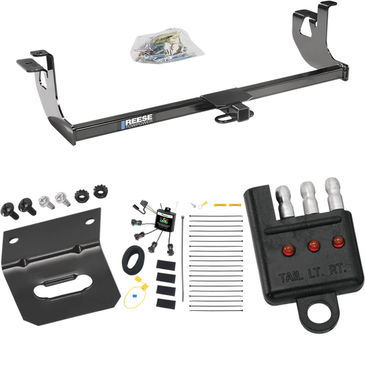 Fits 2007-2009 Volkswagen GTI Trailer Hitch Tow PKG w/ 4-Flat Zero Contact "No Splice" Wiring Harness + Bracket + Tester (For 4 Dr. Hatchback Models) By Reese Towpower