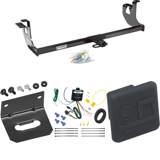 Se adapta al paquete de enganche de remolque Volkswagen Rabbit 2006-2009 con arnés de cableado plano de 4 + cubierta de enganche de Draw-Tite