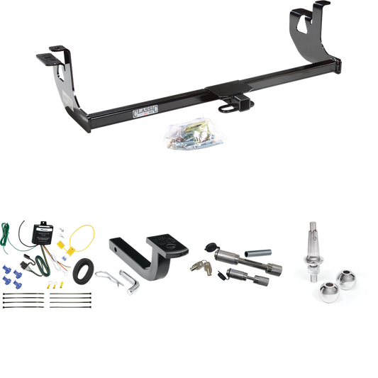 Fits 2010-2013 Volkswagen Golf Trailer Hitch Tow PKG w/ 4-Flat Wiring Harness + Draw-Bar + Interchangeable 1-7/8" & 2" Balls + Dual Hitch & Coupler Locks (For 2 Dr. Hatchback, Except R Models) By Draw-Tite