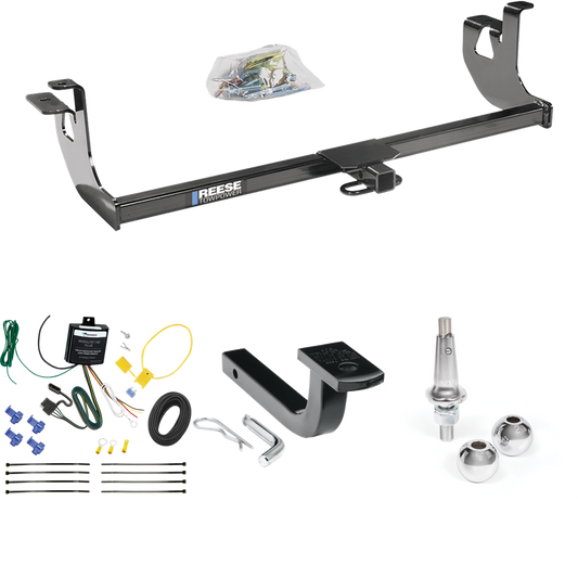 Fits 2007-2009 Volkswagen GTI Trailer Hitch Tow PKG w/ 4-Flat Wiring Harness + Draw-Bar + Interchangeable 1-7/8" & 2" Balls (For 4 Dr. Hatchback Models) By Reese Towpower