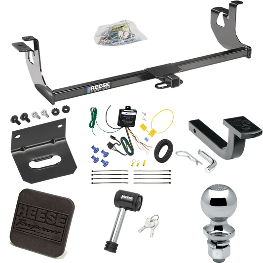 Fits 2010-2014 Volkswagen Golf Trailer Hitch Tow PKG w/ 4-Flat Wiring Harness + Draw-Bar + 2" Ball + Wiring Bracket + Hitch Cover + Hitch Lock (For 4 Dr. Hatchback, Except R Models) By Reese Towpower