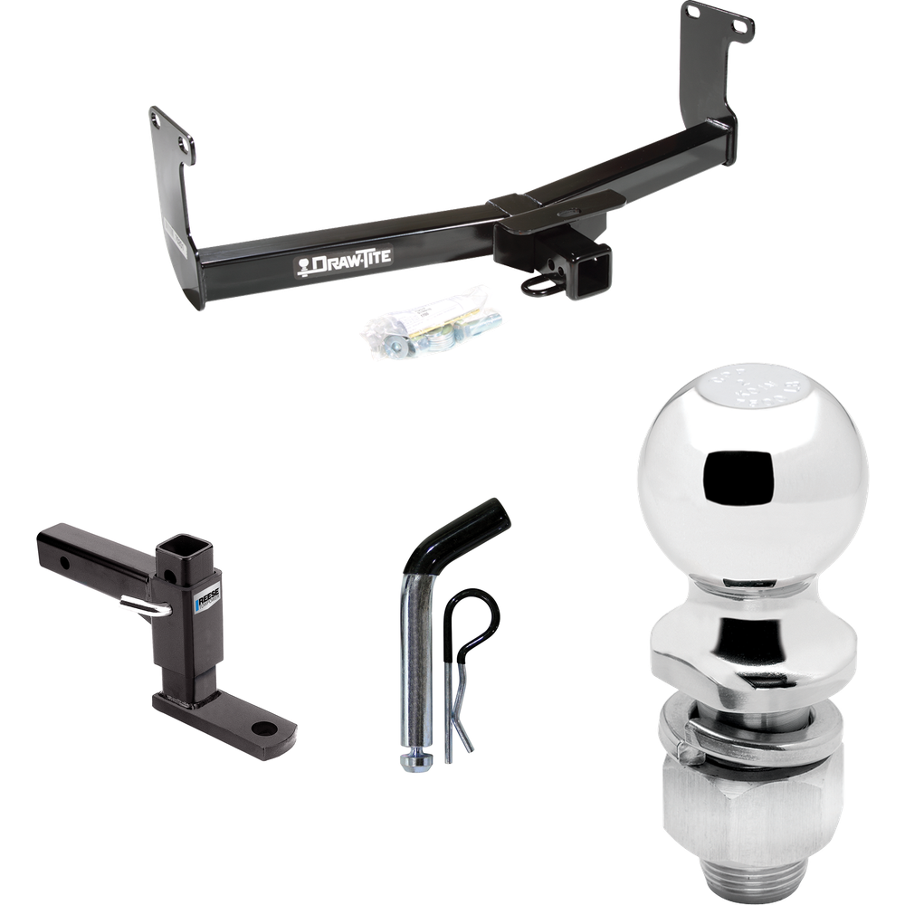 Se adapta al paquete de enganche de remolque Dodge Dakota 2005-2010 con soporte de bola ajustable + pasador/clip + bola de 2" de Draw-Tite