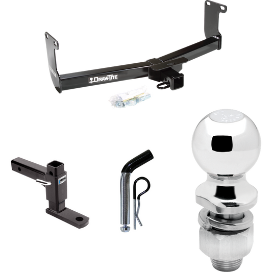 Se adapta al paquete de enganche de remolque Dodge Dakota 2005-2010 con soporte de bola ajustable + pasador/clip + bola de 2" de Draw-Tite