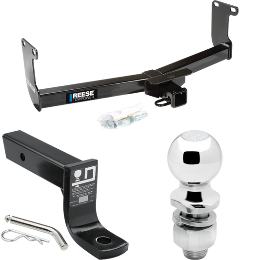 Fits 2005-2010 Dodge Dakota Trailer Hitch Tow PKG w/ Ball Mount w/ 4" Drop + 2" Ball By Reese Towpower