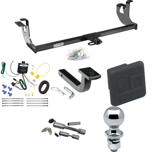 Fits 2006-2009 Volkswagen GTI Trailer Hitch Tow PKG w/ 4-Flat Wiring Harness + Draw-Bar + 2" Ball + Hitch Cover + Dual Hitch & Coupler Locks (For 2 Dr. Hatchback Models) By Draw-Tite