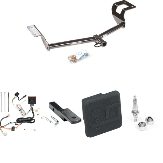 Se adapta al paquete de enganche de remolque Honda CR-V 2012-2016 con arnés de cableado de 4 planos + barra de tracción + bolas intercambiables de 1-7/8" y 2" + cubierta de enganche de Draw-Tite