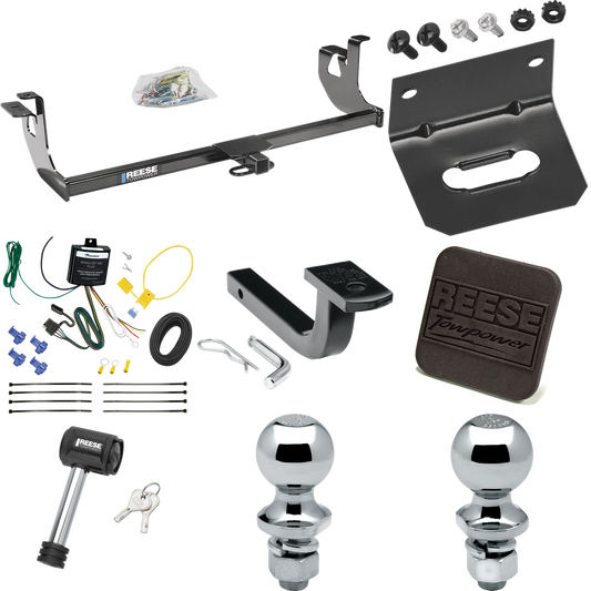 Fits 2006-2009 Volkswagen GTI Trailer Hitch Tow PKG w/ 4-Flat Wiring Harness + Draw-Bar + 1-7/8" + 2" Ball + Wiring Bracket + Hitch Cover + Hitch Lock (For 2 Dr. Hatchback Models) By Reese Towpower