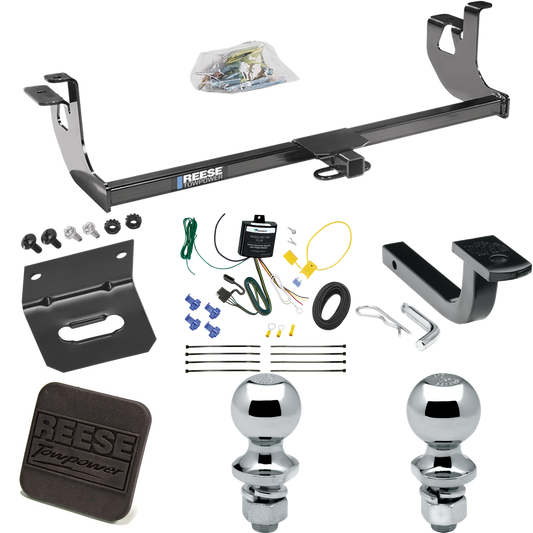 Fits 2007-2009 Volkswagen GTI Trailer Hitch Tow PKG w/ 4-Flat Wiring Harness + Draw-Bar + 1-7/8" + 2" Ball + Wiring Bracket + Hitch Cover (For 4 Dr. Hatchback Models) By Reese Towpower