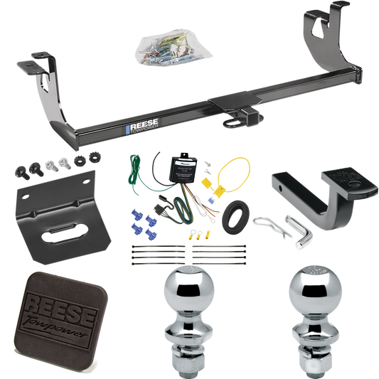 Fits 2006-2009 Volkswagen GTI Trailer Hitch Tow PKG w/ 4-Flat Wiring Harness + Draw-Bar + 1-7/8" + 2" Ball + Wiring Bracket + Hitch Cover (For 2 Dr. Hatchback Models) By Reese Towpower