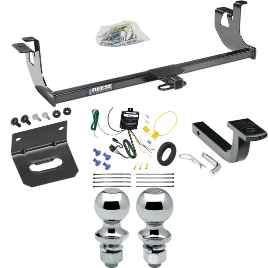 Fits 2007-2009 Volkswagen GTI Trailer Hitch Tow PKG w/ 4-Flat Wiring Harness + Draw-Bar + 1-7/8" + 2" Ball + Wiring Bracket (For 4 Dr. Hatchback Models) By Reese Towpower