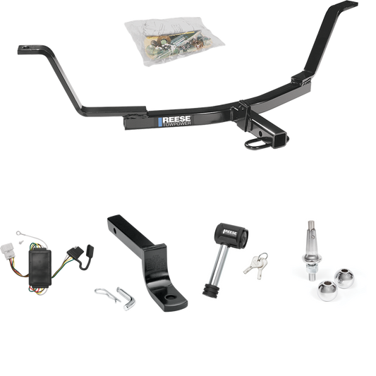 Se adapta al paquete de enganche de remolque Honda CR-V 2007-2011 con arnés de cableado de 4 planos + barra de tracción + bolas intercambiables de 1-7/8" y 2" + bloqueo de enganche de Reese Towpower