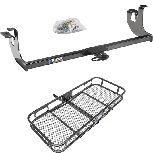 Fits 2010-2013 Volkswagen Golf Trailer Hitch Tow PKG w/ 48" x 20" Cargo Carrier Rack (For 2 Dr. Hatchback, Except R Models) By Reese Towpower