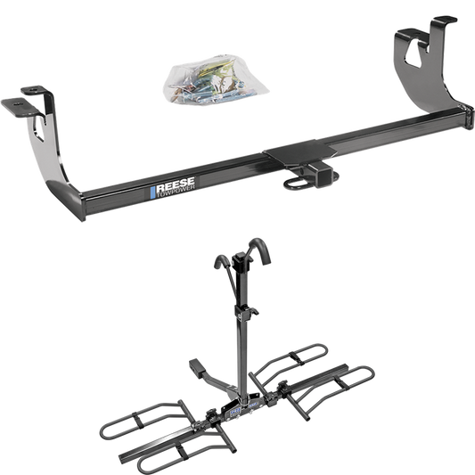 Fits 2006-2009 Volkswagen Rabbit Trailer Hitch Tow PKG w/ 2 Bike Carrier Platform Rack By Reese Towpower