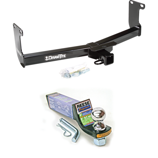 Fits 2006-2009 Mitsubishi Raider Trailer Hitch Tow PKG w/ Starter Kit Ball Mount w/ 2" Drop & 1-7/8" Ball By Draw-Tite