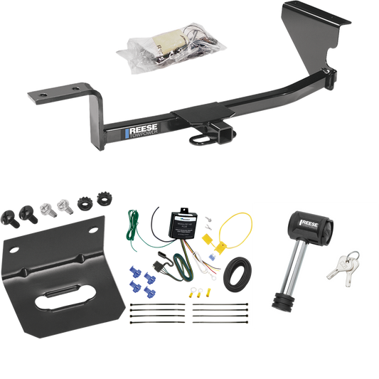 Fits 2009-2012 Volkswagen CC Trailer Hitch Tow PKG w/ 4-Flat Wiring Harness + Wiring Bracket + Hitch Lock (Excludes: 4 Motion Models) By Reese Towpower