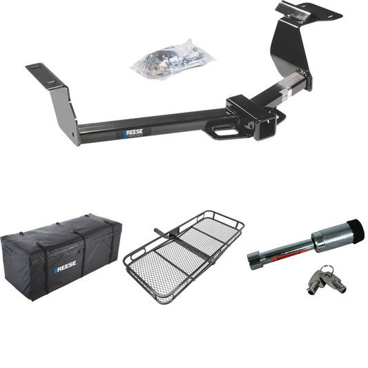 Fits 2002-2006 Honda CR-V Trailer Hitch Tow PKG w/ 60" x 24" Cargo Carrier + Cargo Bag + Hitch Lock By Reese Towpower