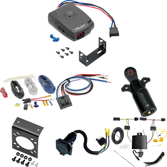 Fits 2018-2023 BMW X2 7-Way RV Wiring + Pro Series Pilot Brake Control + Generic BC Wiring Adapter + 7-Way Tester By Tekonsha