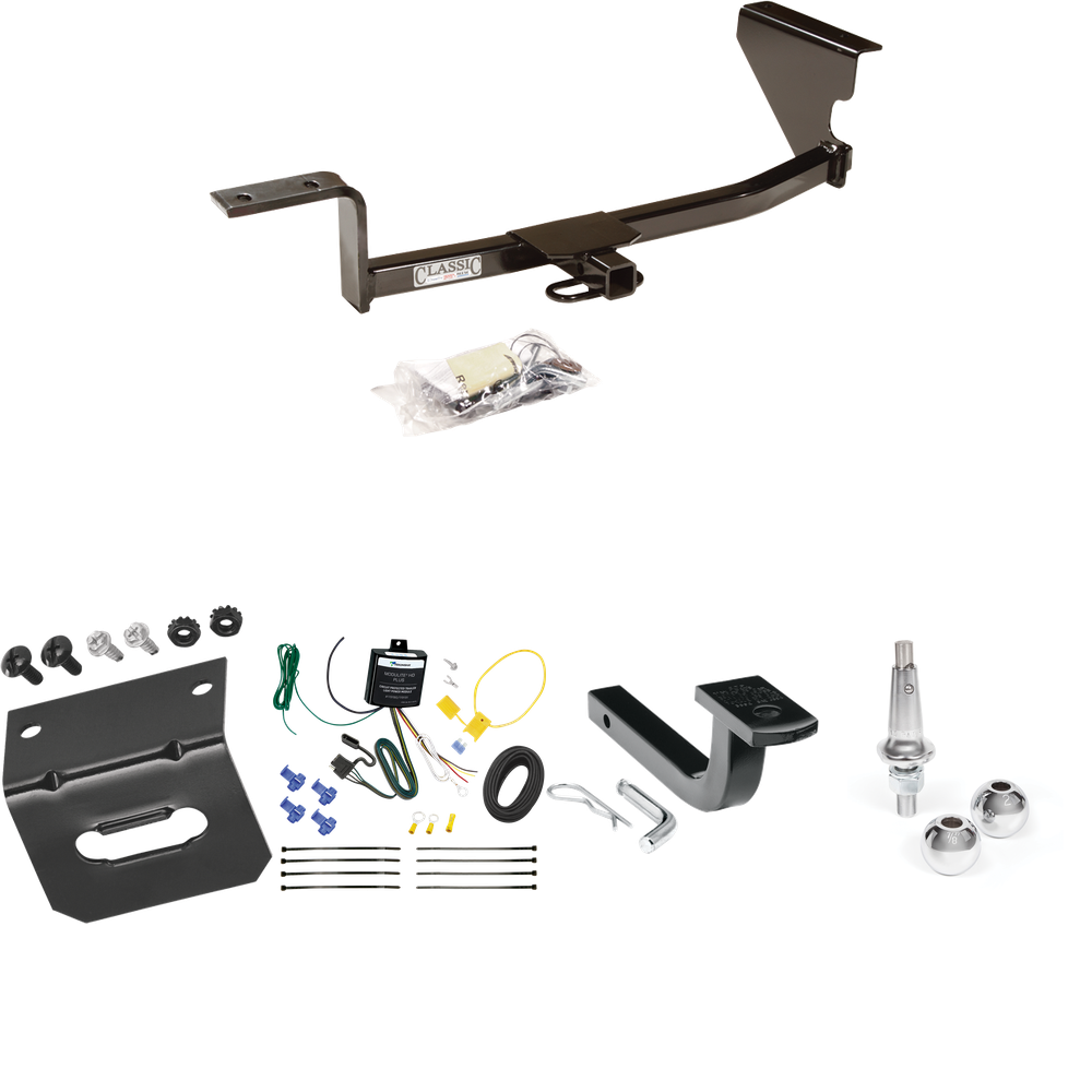 Se adapta al paquete de remolque con enganche para remolque Volkswagen CC 2009-2012 con arnés de cableado de 4 planos + barra de tracción + bolas intercambiables de 1-7/8" y 2" + soporte de cableado (excluye: 4 modelos de movimiento) de Draw-Tite