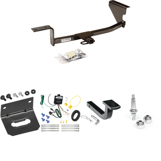 Fits 2009-2012 Volkswagen CC Trailer Hitch Tow PKG w/ 4-Flat Wiring Harness + Draw-Bar + Interchangeable 1-7/8" & 2" Balls + Wiring Bracket (Excludes: 4 Motion Models) By Draw-Tite