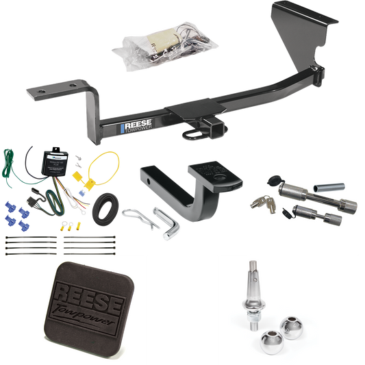 Fits 2007-2010 Volkswagen Passat Trailer Hitch Tow PKG w/ 4-Flat Wiring Harness + Draw-Bar + Interchangeable 1-7/8" & 2" Balls + Hitch Cover + Dual Hitch & Coupler Locks (For Wagon, Except 4 Motion Models) By Reese Towpower