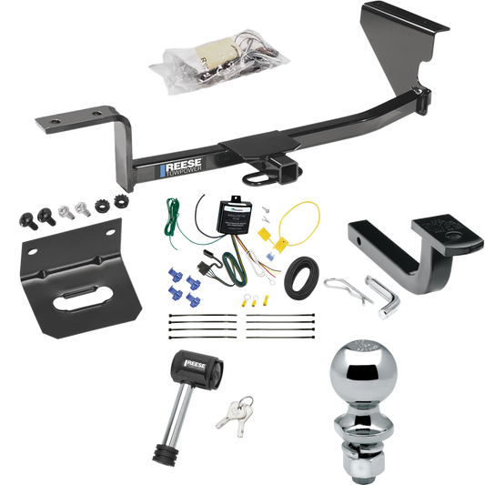 Fits 2009-2012 Volkswagen CC Trailer Hitch Tow PKG w/ 4-Flat Wiring Harness + Draw-Bar + 2" Ball + Wiring Bracket + Hitch Lock (Excludes: 4 Motion Models) By Reese Towpower