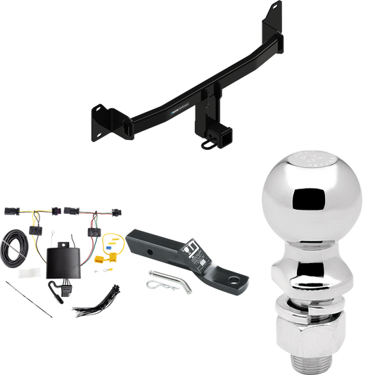 Se adapta al paquete de enganche de remolque BMW X2 2018-2023 con cableado plano de 4 + soporte de bola con caída de 2" + bola de 2-5/16" de Reese Towpower