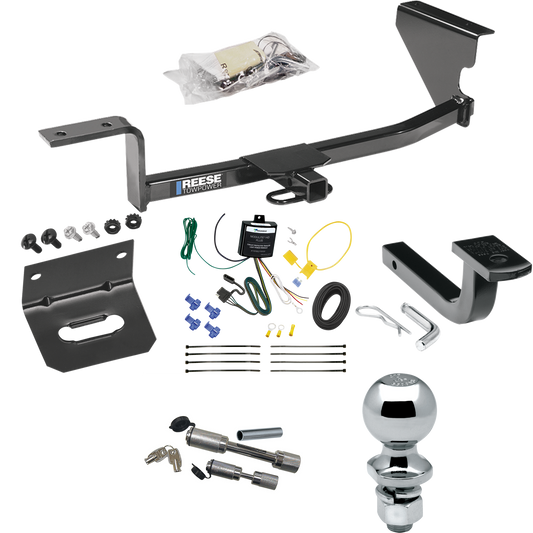 Fits 2009-2012 Volkswagen CC Trailer Hitch Tow PKG w/ 4-Flat Wiring Harness + Draw-Bar + 2" Ball + Wiring Bracket + Dual Hitch & Coupler Locks (Excludes: 4 Motion Models) By Reese Towpower