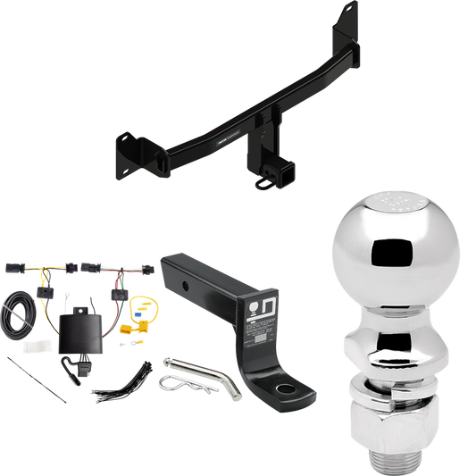 Se adapta al paquete de enganche de remolque BMW X2 2018-2023 con cableado plano de 4 + soporte de bola con caída de 4" + bola de 2-5/16" de Reese Towpower