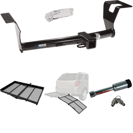 Fits 2007-2011 Honda CR-V Trailer Hitch Tow PKG w/ Cargo Carrier + Bi-Fold Ramp + Hitch Lock By Reese Towpower