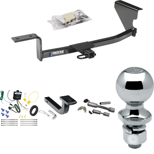 Para paquete de remolque con enganche de remolque Volkswagen CC 2009-2012 con arnés de cableado plano de 4 + barra de tracción + bola de 2" + enganche doble y cerraduras de acoplador (excluye: 4 modelos de movimiento) de Reese Towpower