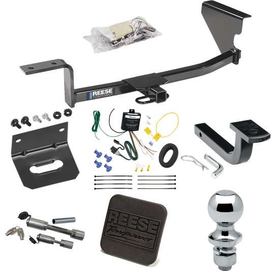 Fits 2006-2010 Volkswagen Passat Trailer Hitch Tow PKG w/ 4-Flat Wiring Harness + Draw-Bar + 1-7/8" Ball + Wiring Bracket + Hitch Cover + Dual Hitch & Coupler Locks (For Sedan Models) By Reese Towpower