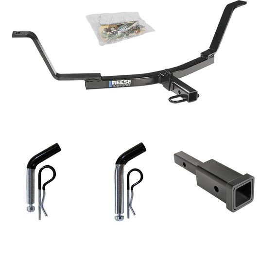 Fits 2007-2011 Honda CR-V Trailer Hitch Tow PKG w/ Hitch Adapter 1-1/4" to 2" Receiver + 1/2" Pin & Clip + 5/8" Pin & Clip By Reese Towpower