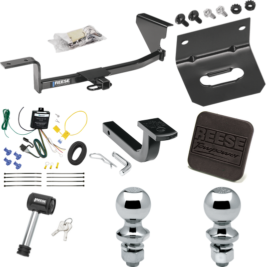 Fits 2007-2010 Volkswagen Passat Trailer Hitch Tow PKG w/ 4-Flat Wiring Harness + Draw-Bar + 1-7/8" + 2" Ball + Wiring Bracket + Hitch Cover + Hitch Lock (For Wagon, Except 4 Motion Models) By Reese Towpower