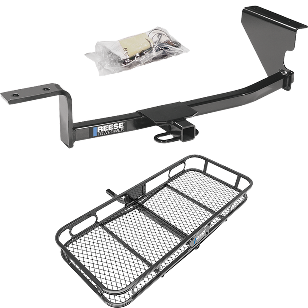 Fits 2006-2010 Volkswagen Passat Trailer Hitch Tow PKG w/ 48" x 20" Cargo Carrier Rack (For Sedan Models) By Reese Towpower