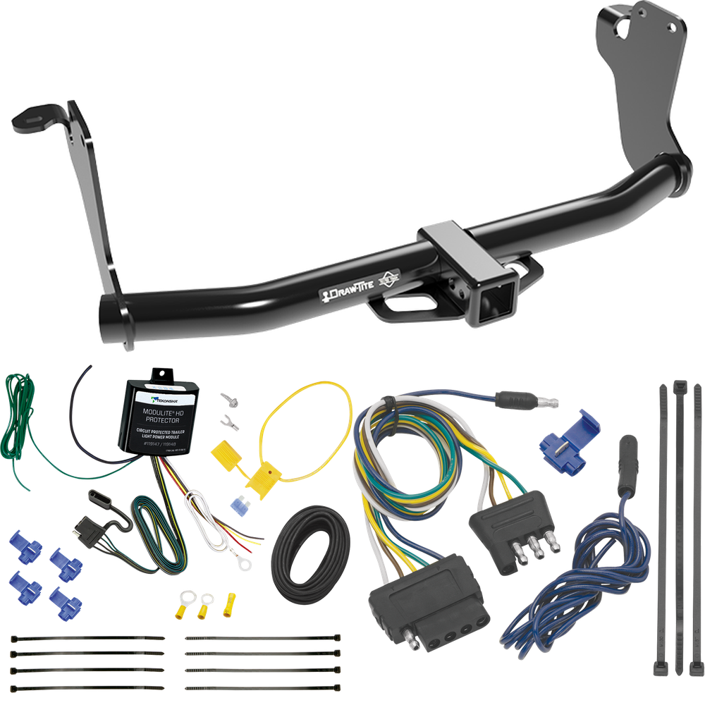 Se adapta al paquete de enganche de remolque Mitsubishi Eclipse Cross 2018-2021 con arnés de cableado plano de 5 de Draw-Tite