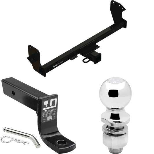 Fits 2022-2023 Mitsubishi Eclipse Cross Trailer Hitch Tow PKG w/ Ball Mount w/ 4" Drop + 2" Ball By Reese Towpower