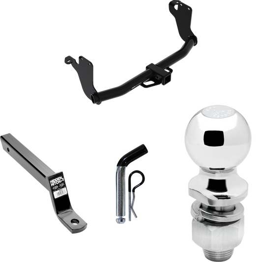 Fits 2018-2021 Mitsubishi Eclipse Cross Trailer Hitch Tow PKG w/ Extended 16" Long Ball Mount w/ 4" Drop + Pin/Clip + 2" Ball By Reese Towpower