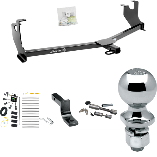 Fits 2014-2021 Volkswagen Beetle Trailer Hitch Tow PKG w/ 4-Flat Zero Contact "No Splice" Wiring Harness + Draw-Bar + 2" Ball + Dual Hitch & Coupler Locks (Excludes: R-Line & GSR Models) By Draw-Tite