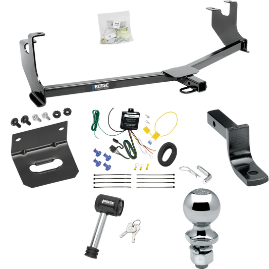 Fits 2014-2019 Volkswagen Beetle Trailer Hitch Tow PKG w/ 4-Flat Wiring Harness + Draw-Bar + 2" Ball + Wiring Bracket + Hitch Lock (Excludes: R-Line & GSR Models) By Reese Towpower